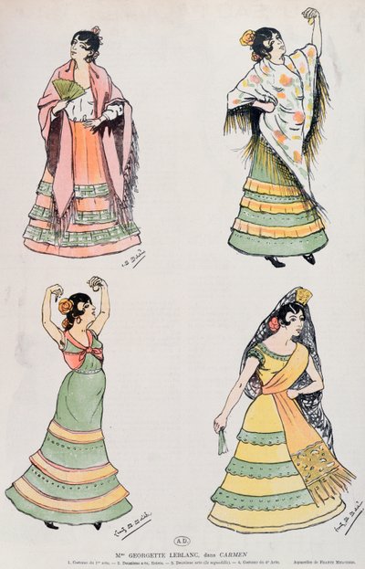 Georgette Leblanc (1869-1941) in der Rolle der Carmen von Franz M. Melchers